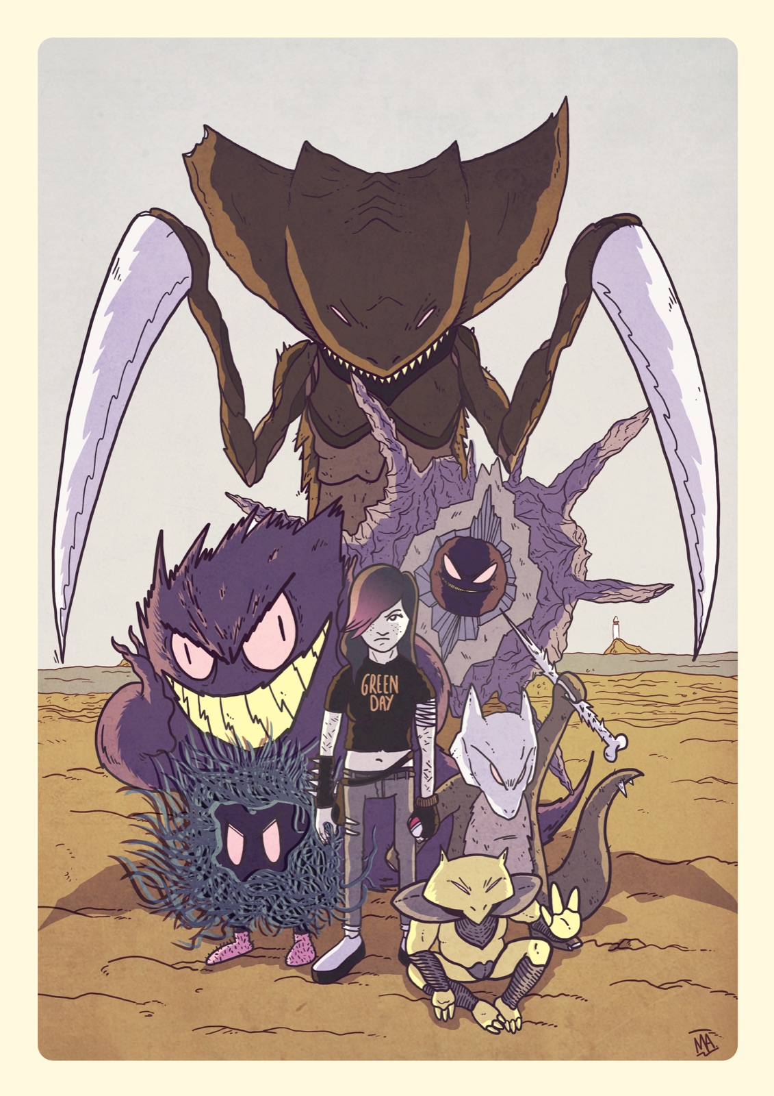 Ilustración inspirada en Pokémon