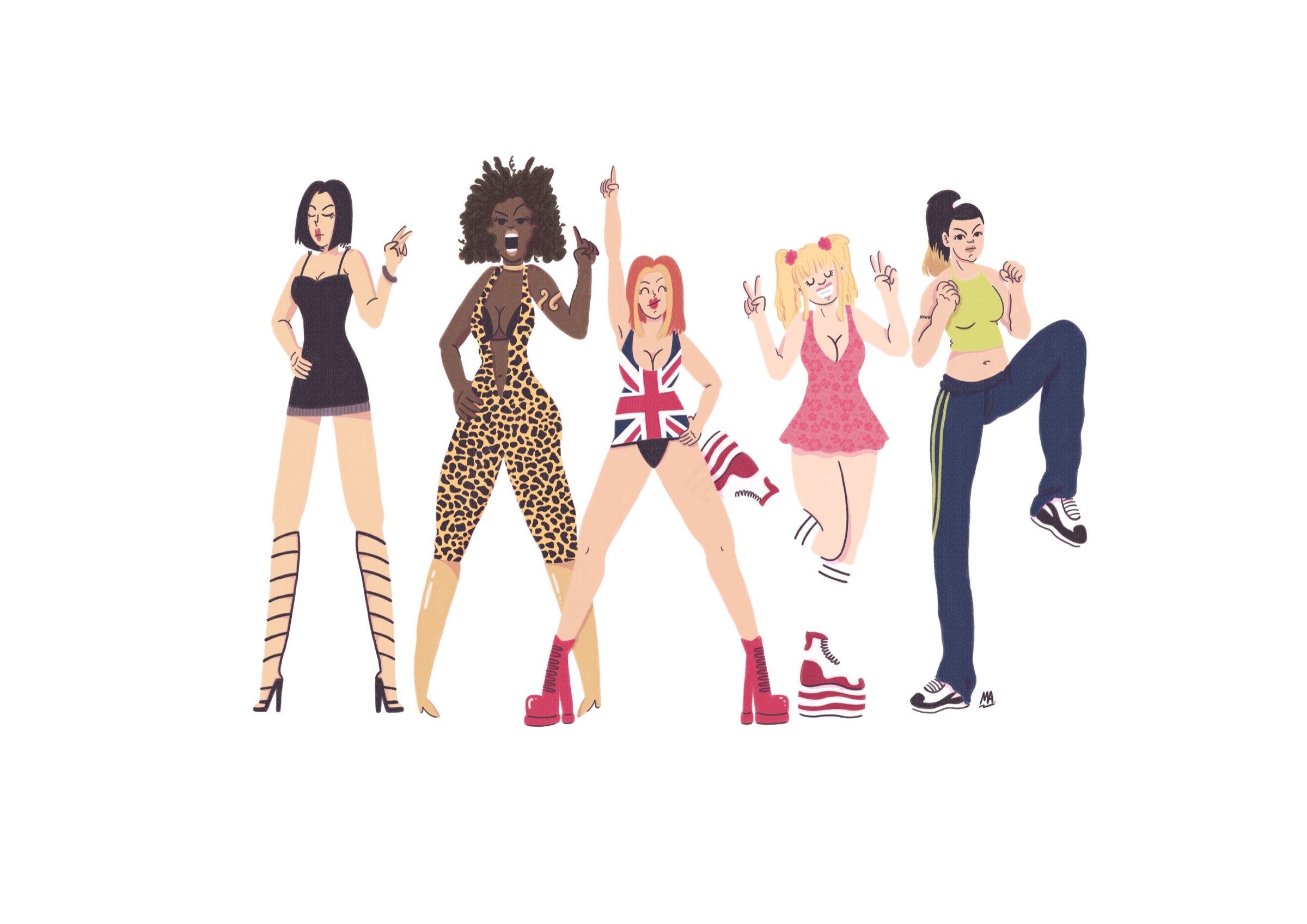 Ilustración Spice Girls Minimal