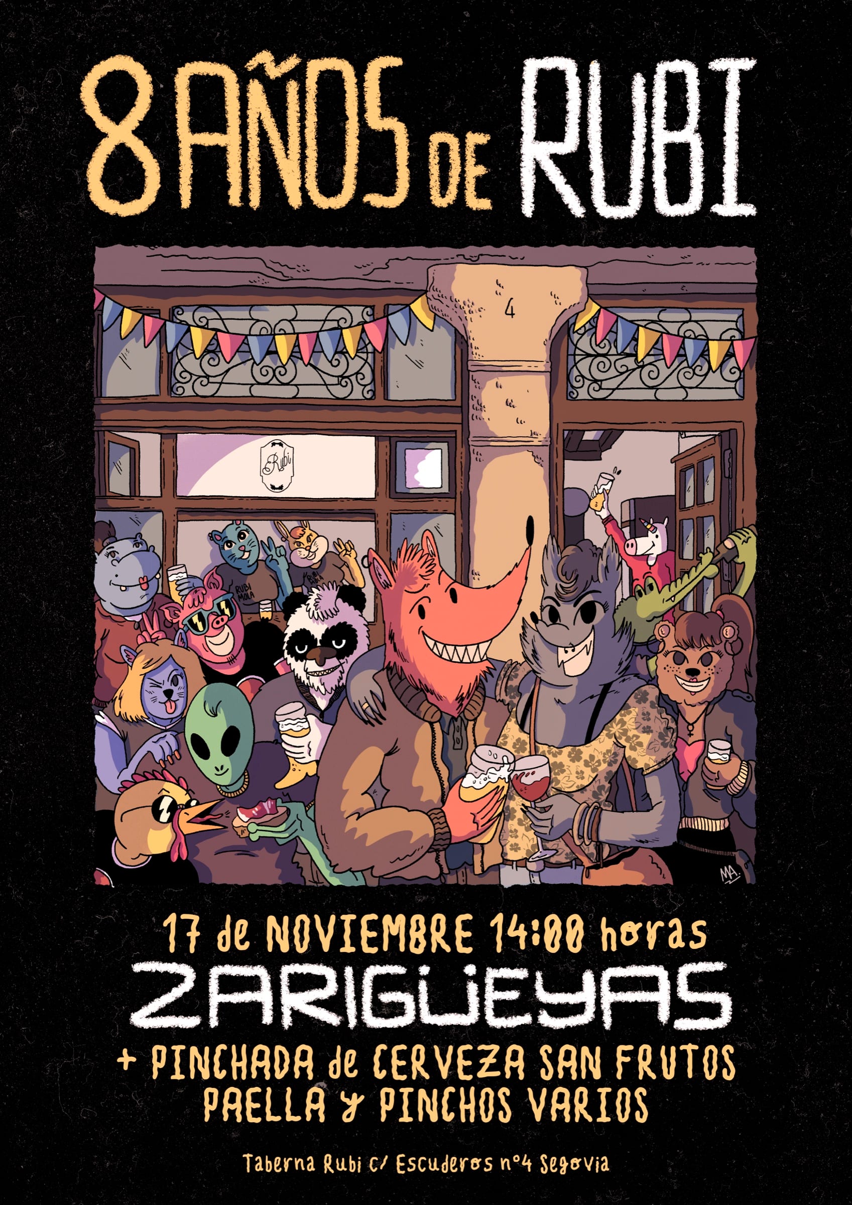 Cartel 8 Años de Rubi