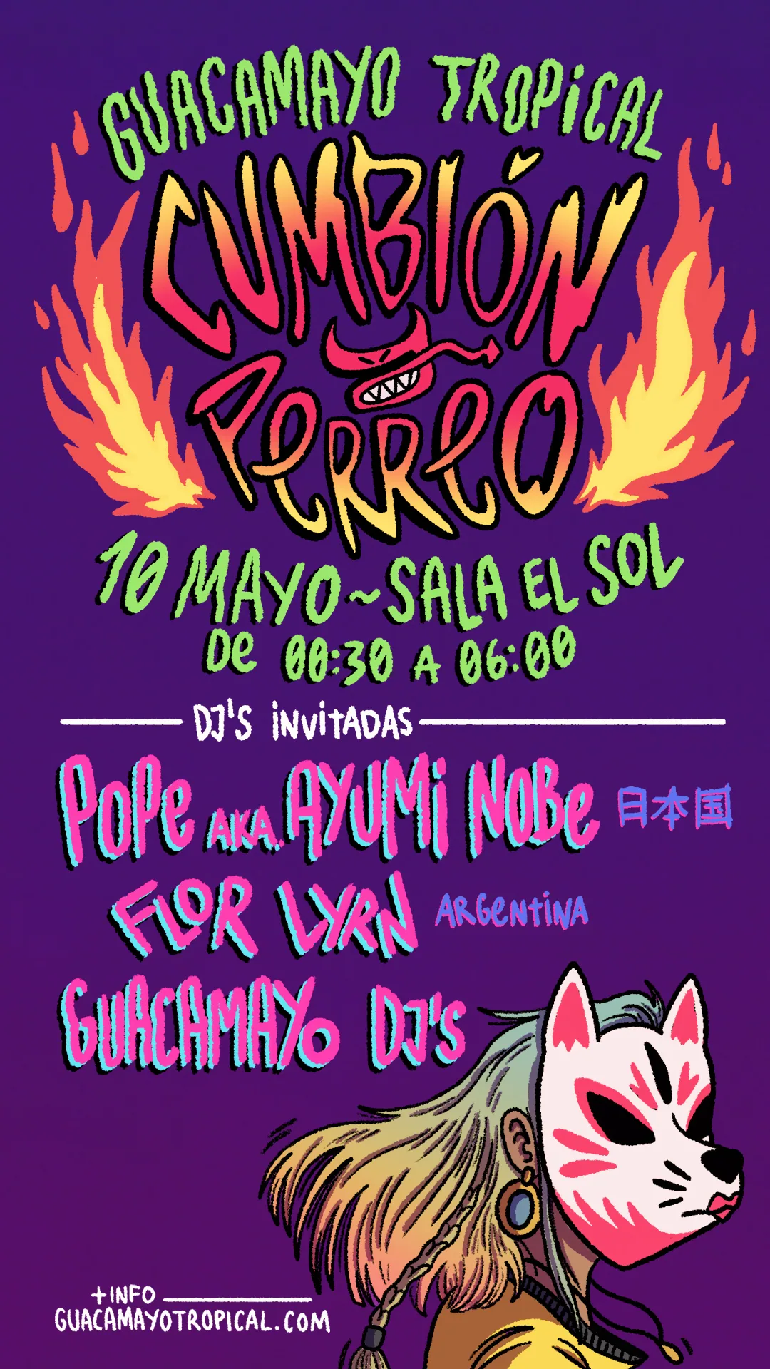 guacamayo 03 — Cumbión y Perreo Flyer STORIES