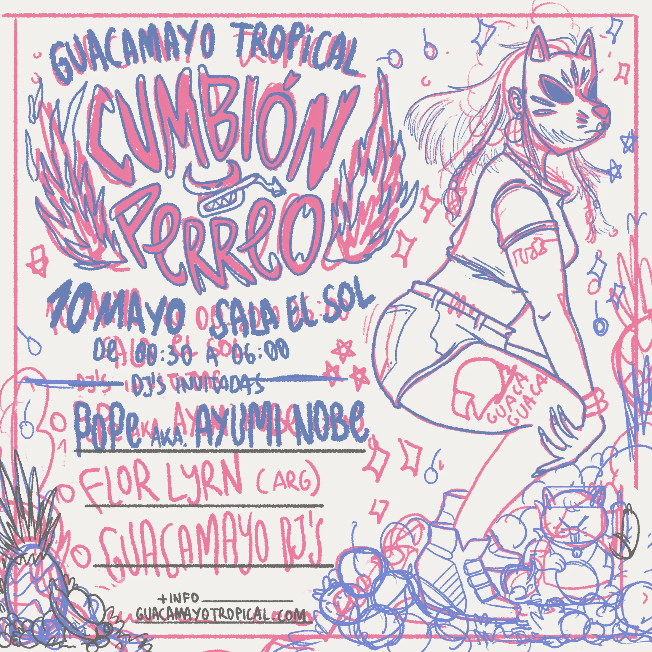 guacamayo 03 — Guacamayos al sol Flyer 03 sketch